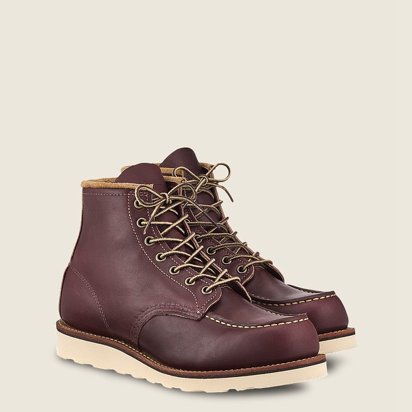 Bottes Red Wing Heritage - Classic Moc - 6-Inch Mesa Cuir - Bordeaux - Homme 092TDHWIX